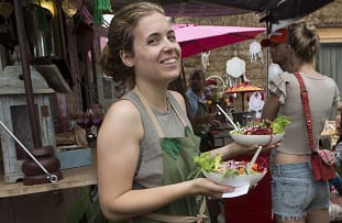 vrouw eten